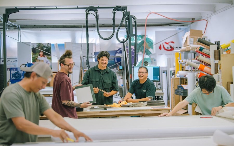 The Studio OntheRock crew at work on the shop floor
